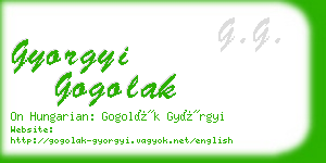 gyorgyi gogolak business card